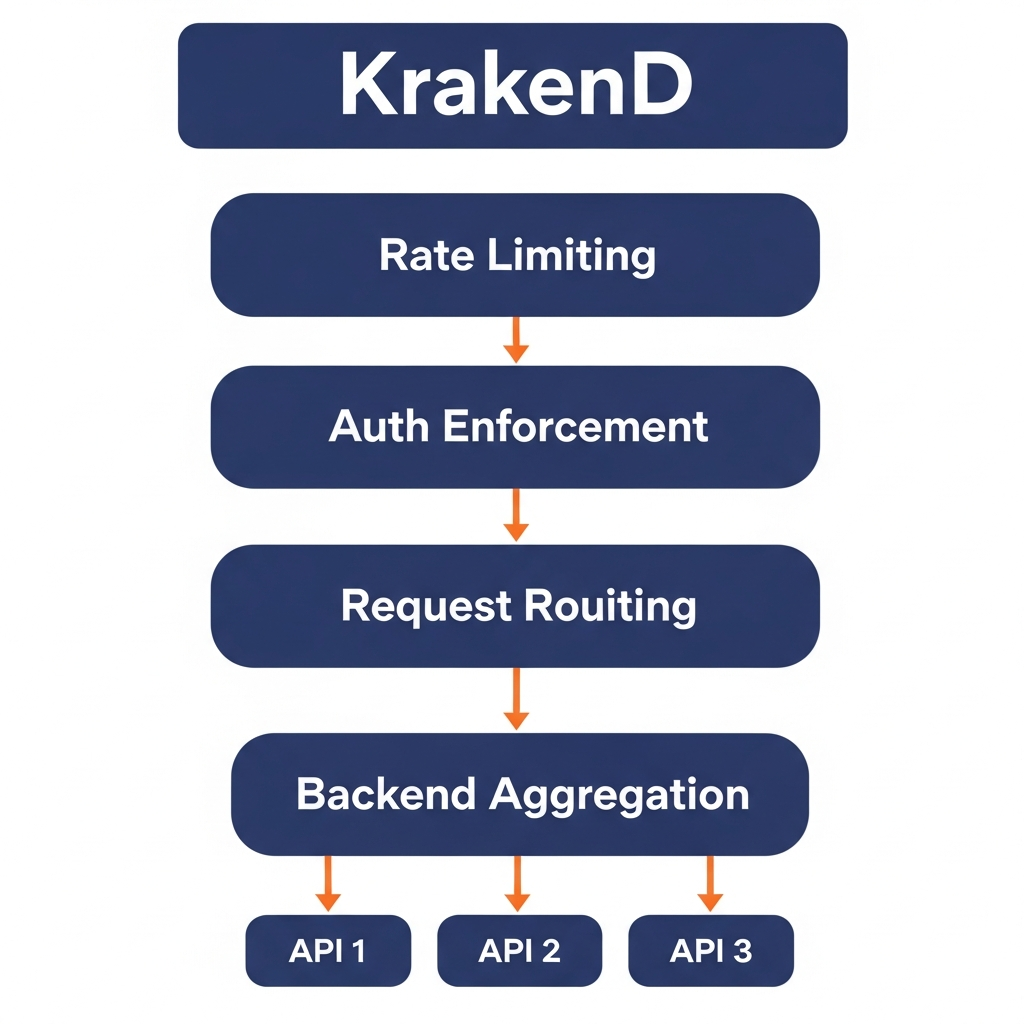 KrakenD API Gateway — Rate Limiting · Auth · Routing · Aggregation