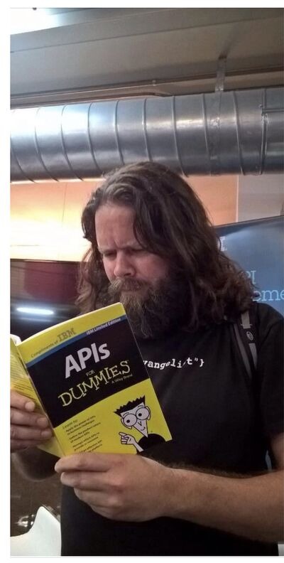 Kin Lane reading APIs for Dummies